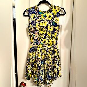 H&M Yellow Floral Dress - Size 4